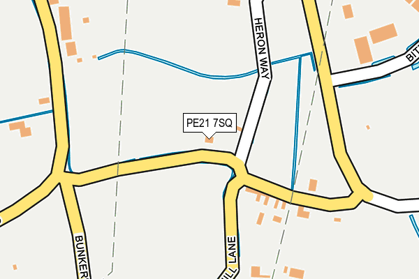 PE21 7SQ map - OS OpenMap – Local (Ordnance Survey)