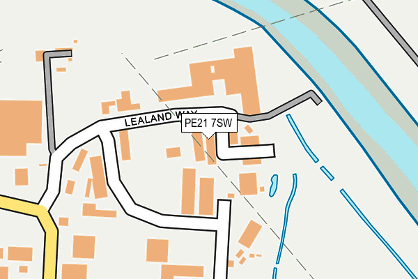 PE21 7SW map - OS OpenMap – Local (Ordnance Survey)