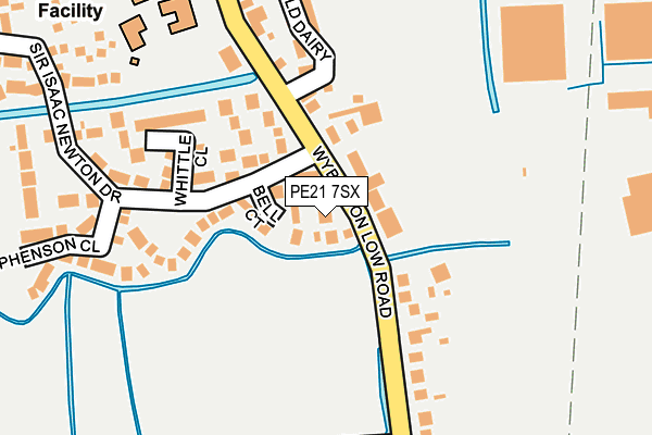 PE21 7SX map - OS OpenMap – Local (Ordnance Survey)