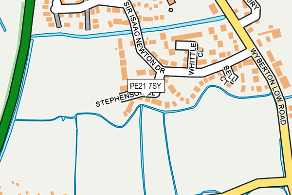PE21 7SY map - OS OpenMap – Local (Ordnance Survey)