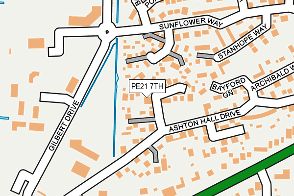 PE21 7TH map - OS OpenMap – Local (Ordnance Survey)