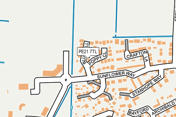 PE21 7TL map - OS OpenMap – Local (Ordnance Survey)
