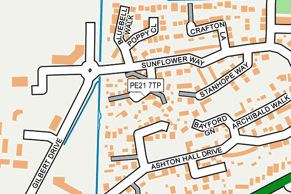 PE21 7TP map - OS OpenMap – Local (Ordnance Survey)