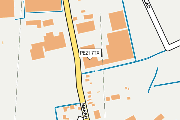 PE21 7TX map - OS OpenMap – Local (Ordnance Survey)