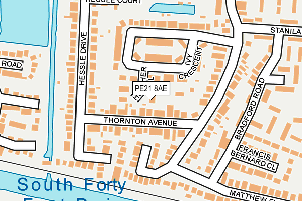 PE21 8AE map - OS OpenMap – Local (Ordnance Survey)