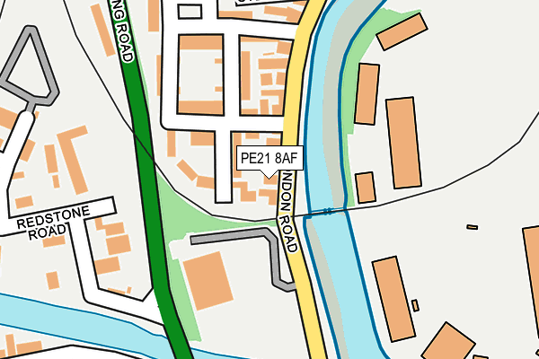 PE21 8AF map - OS OpenMap – Local (Ordnance Survey)