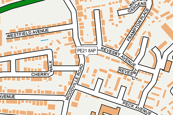 PE21 8AP map - OS OpenMap – Local (Ordnance Survey)