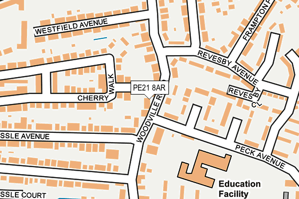 PE21 8AR map - OS OpenMap – Local (Ordnance Survey)