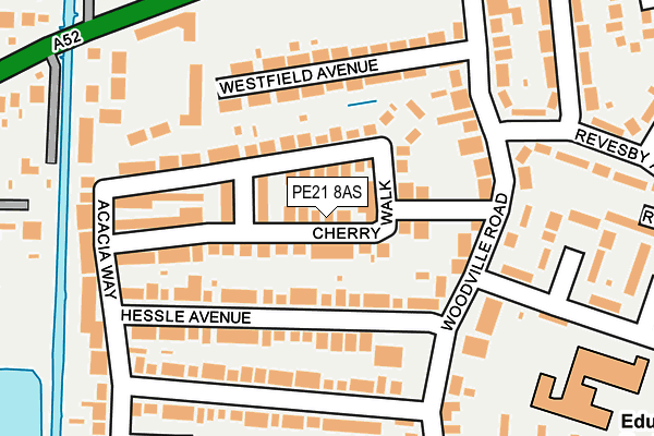 PE21 8AS map - OS OpenMap – Local (Ordnance Survey)