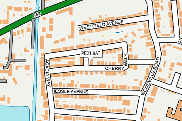 PE21 8AT map - OS OpenMap – Local (Ordnance Survey)