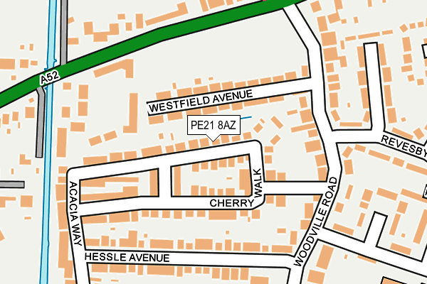 PE21 8AZ map - OS OpenMap – Local (Ordnance Survey)