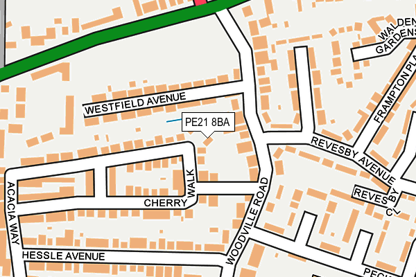 PE21 8BA map - OS OpenMap – Local (Ordnance Survey)