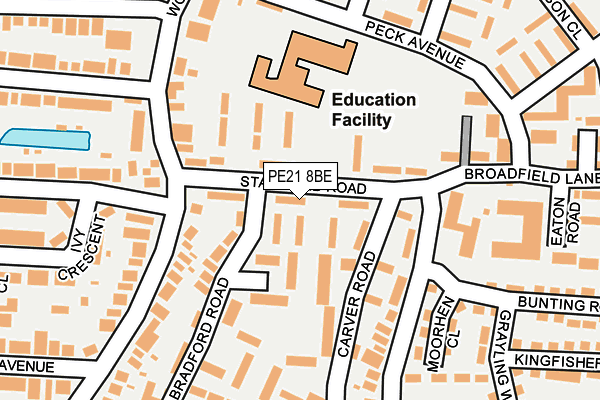 PE21 8BE map - OS OpenMap – Local (Ordnance Survey)