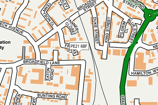 PE21 8BF map - OS OpenMap – Local (Ordnance Survey)