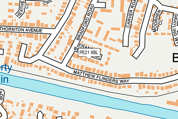 PE21 8BL map - OS OpenMap – Local (Ordnance Survey)