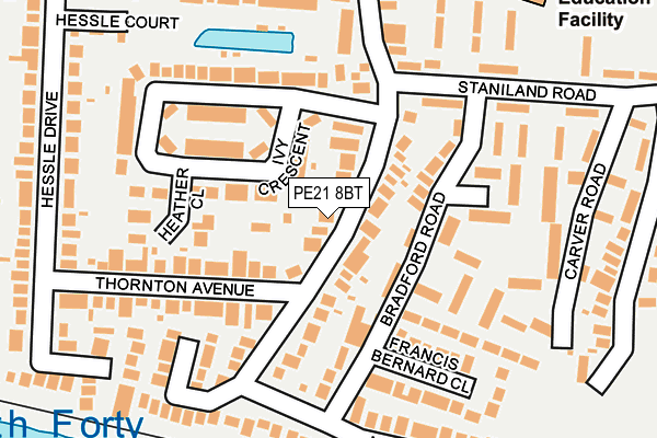 PE21 8BT map - OS OpenMap – Local (Ordnance Survey)