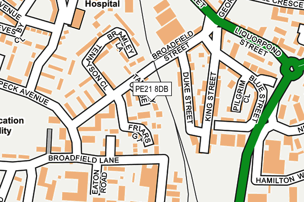 PE21 8DB map - OS OpenMap – Local (Ordnance Survey)