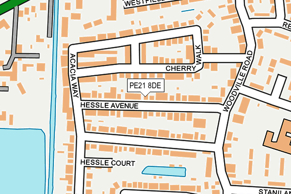 PE21 8DE map - OS OpenMap – Local (Ordnance Survey)