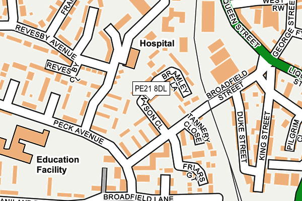 PE21 8DL map - OS OpenMap – Local (Ordnance Survey)