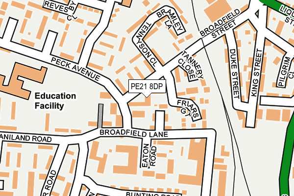 PE21 8DP map - OS OpenMap – Local (Ordnance Survey)