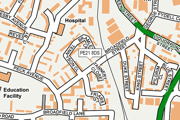 PE21 8DS map - OS OpenMap – Local (Ordnance Survey)