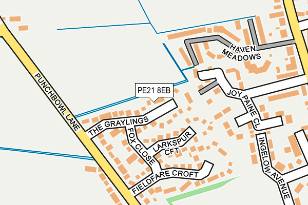 PE21 8EB map - OS OpenMap – Local (Ordnance Survey)
