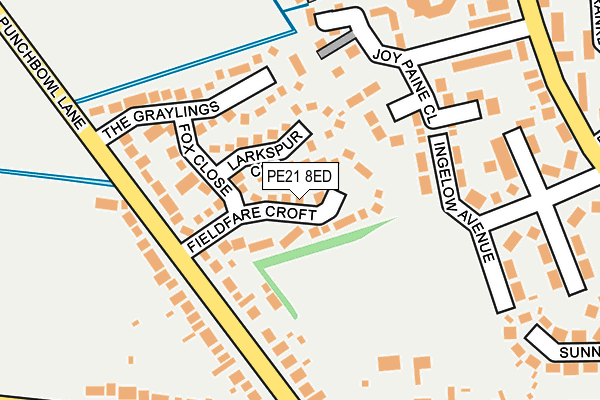PE21 8ED map - OS OpenMap – Local (Ordnance Survey)