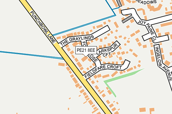 PE21 8EE map - OS OpenMap – Local (Ordnance Survey)