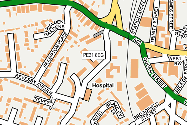 PE21 8EG map - OS OpenMap – Local (Ordnance Survey)