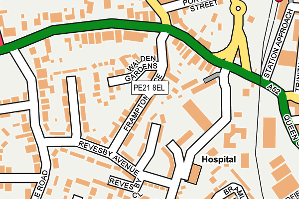 PE21 8EL map - OS OpenMap – Local (Ordnance Survey)