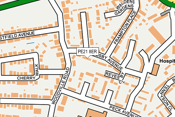 PE21 8ER map - OS OpenMap – Local (Ordnance Survey)