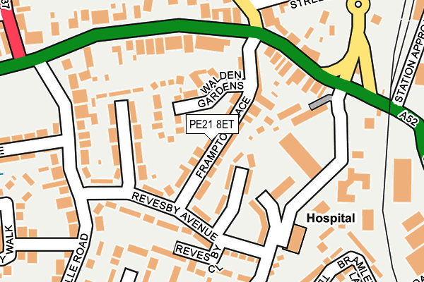 PE21 8ET map - OS OpenMap – Local (Ordnance Survey)