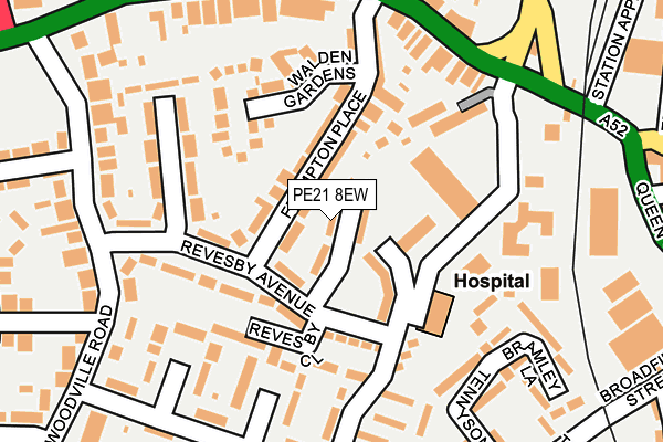 PE21 8EW map - OS OpenMap – Local (Ordnance Survey)
