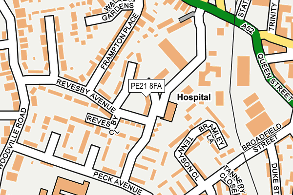 PE21 8FA map - OS OpenMap – Local (Ordnance Survey)