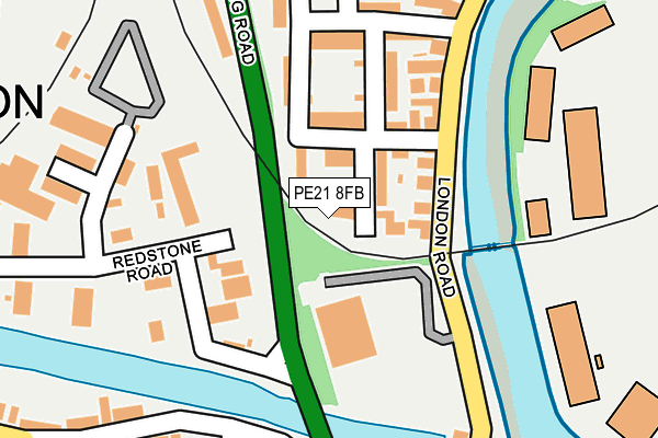 PE21 8FB map - OS OpenMap – Local (Ordnance Survey)