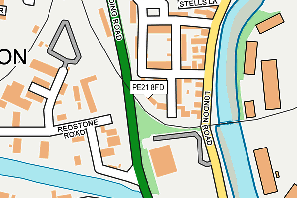 PE21 8FD map - OS OpenMap – Local (Ordnance Survey)