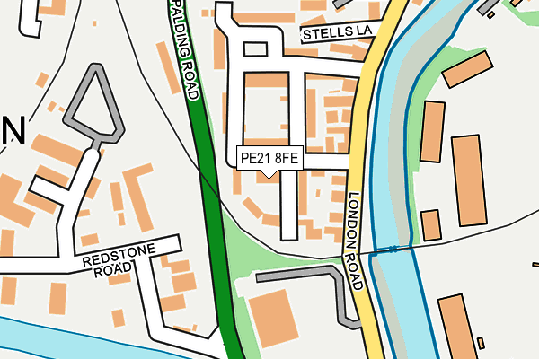 PE21 8FE map - OS OpenMap – Local (Ordnance Survey)