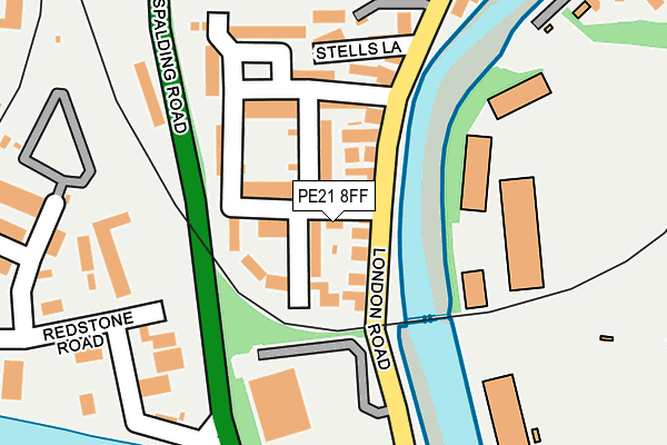 PE21 8FF map - OS OpenMap – Local (Ordnance Survey)