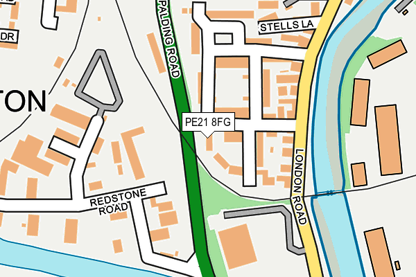 PE21 8FG map - OS OpenMap – Local (Ordnance Survey)