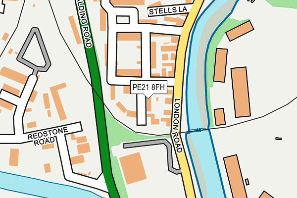 PE21 8FH map - OS OpenMap – Local (Ordnance Survey)