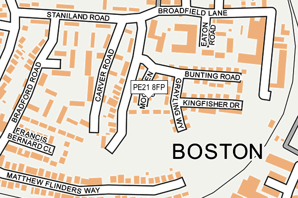 PE21 8FP map - OS OpenMap – Local (Ordnance Survey)