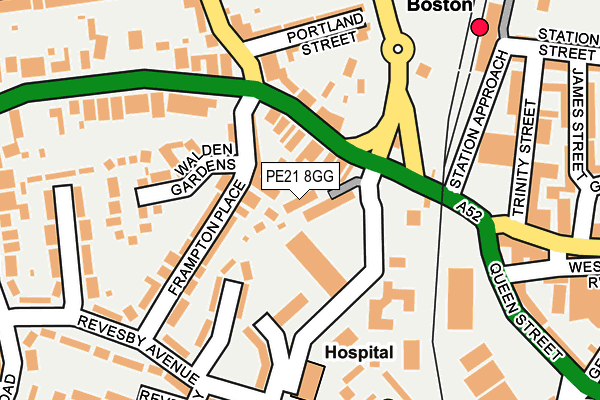 PE21 8GG map - OS OpenMap – Local (Ordnance Survey)