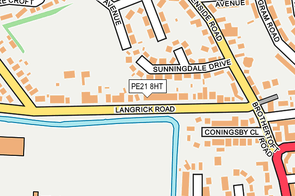PE21 8HT map - OS OpenMap – Local (Ordnance Survey)
