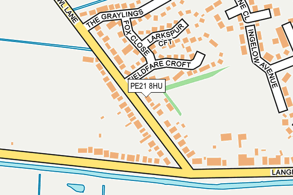 PE21 8HU map - OS OpenMap – Local (Ordnance Survey)
