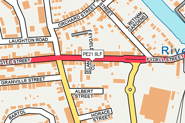 PE21 8LF map - OS OpenMap – Local (Ordnance Survey)