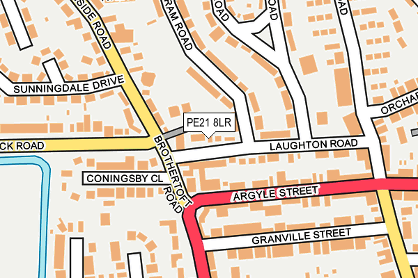 PE21 8LR map - OS OpenMap – Local (Ordnance Survey)