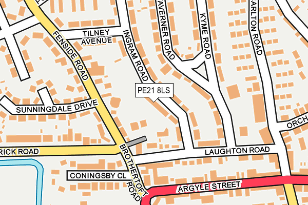 PE21 8LS map - OS OpenMap – Local (Ordnance Survey)