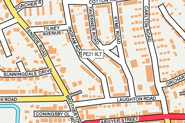 PE21 8LT map - OS OpenMap – Local (Ordnance Survey)