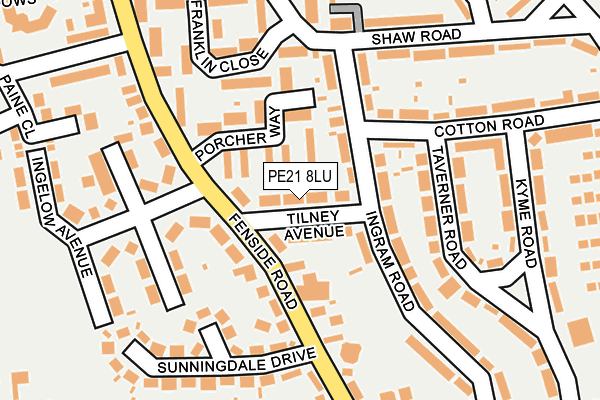 PE21 8LU map - OS OpenMap – Local (Ordnance Survey)