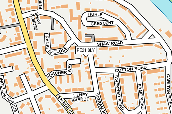 PE21 8LY map - OS OpenMap – Local (Ordnance Survey)